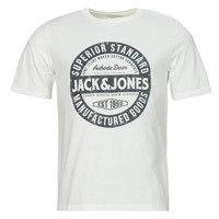 Vêtements Homme T-shirts manches courtes Jack & Jones JJEJEANS TEE SS O-NECK  23/24 Blanc