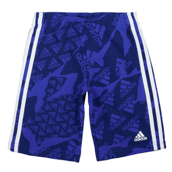 Vêtements Garçon Shorts / Bermudas Adidas Sportswear LK CAMLOG FT SH Bleu