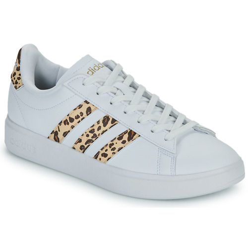 Chaussures Femme Baskets basses Adidas Sportswear GRAND COURT 2.0 Blanc / Leopard