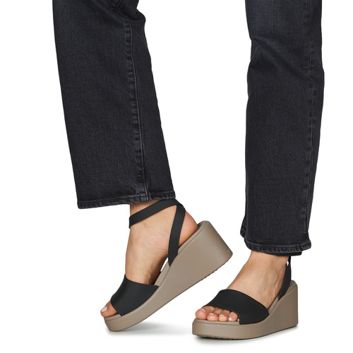 Crocs BROOKLYN WEDGE Noir / Beige