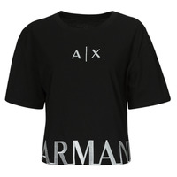 Vêtements Femme T-shirts manches courtes Armani Exchange 3DYTAG Noir / Argenté