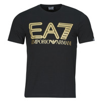Vêtements Homme T-shirts manches courtes Emporio Armani EA7 TSHIRT 3DPT37 Noir / Doré