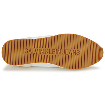 Calvin Klein Jeans RUNNER SOCK LACEUP NY-LTH Ecru / Bleu
