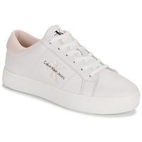 Chaussures Femme Baskets basses Calvin Klein Jeans CLASSIC CUPSOLE LOWLACEUP LTH Blanc / Rose
