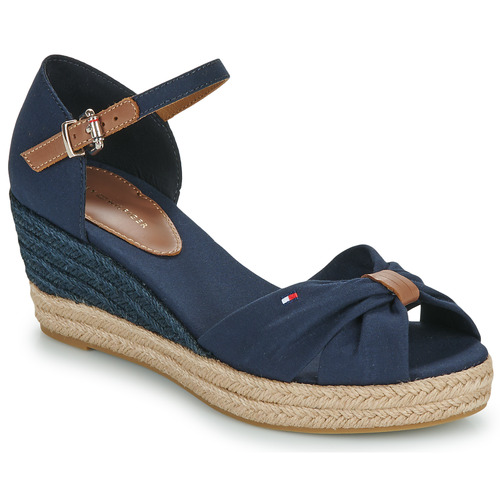Chaussures Femme Espadrilles Tommy Hilfiger BASIC OPEN TOE MID WEDGE Marine