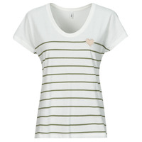 Vêtements Femme T-shirts manches courtes Only ONLEMILY Ecru / Vert
