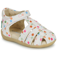 Chaussures Fille Sandales et Nu-pieds Kickers BIGFLO-2 Blanc / Multicolore