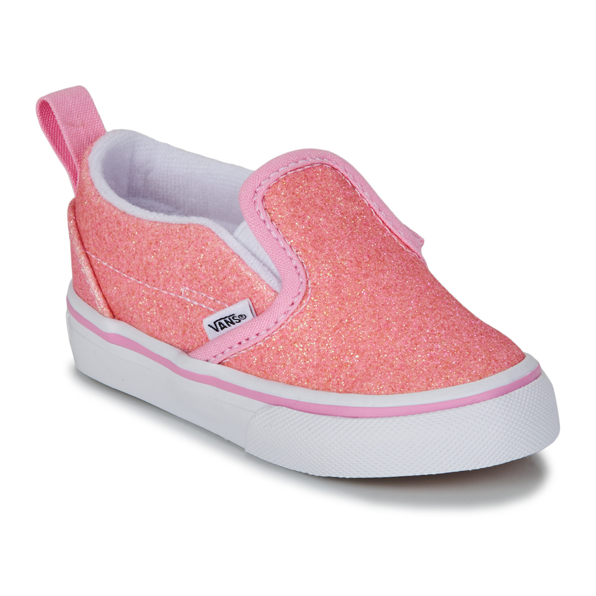 Chaussures Fille Slip ons Vans SLIP-ON V Rose glitter