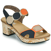 Chaussures Femme Sandales et Nu-pieds Rieker  Marine / Orange / Beige