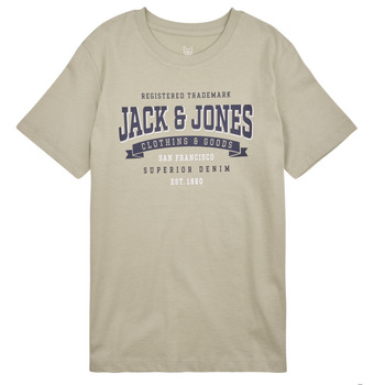 Vêtements Garçon T-shirts manches courtes Jack & Jones JJELOGO TEE SS NECK 2 COL 23/24 NOOS JNR Beige