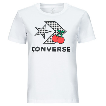 Vêtements Femme T-shirts manches courtes Converse CHERRY STAR CHEVRON INFILL TEE WHITE Blanc