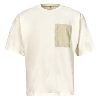 Vêtements Homme T-shirts manches courtes Converse WORDMARK OVERSIZED KNIT TOP TEE EGRET Marron