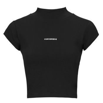 Vêtements Femme T-shirts manches courtes Converse WORDMARK TOP BLACK Noir