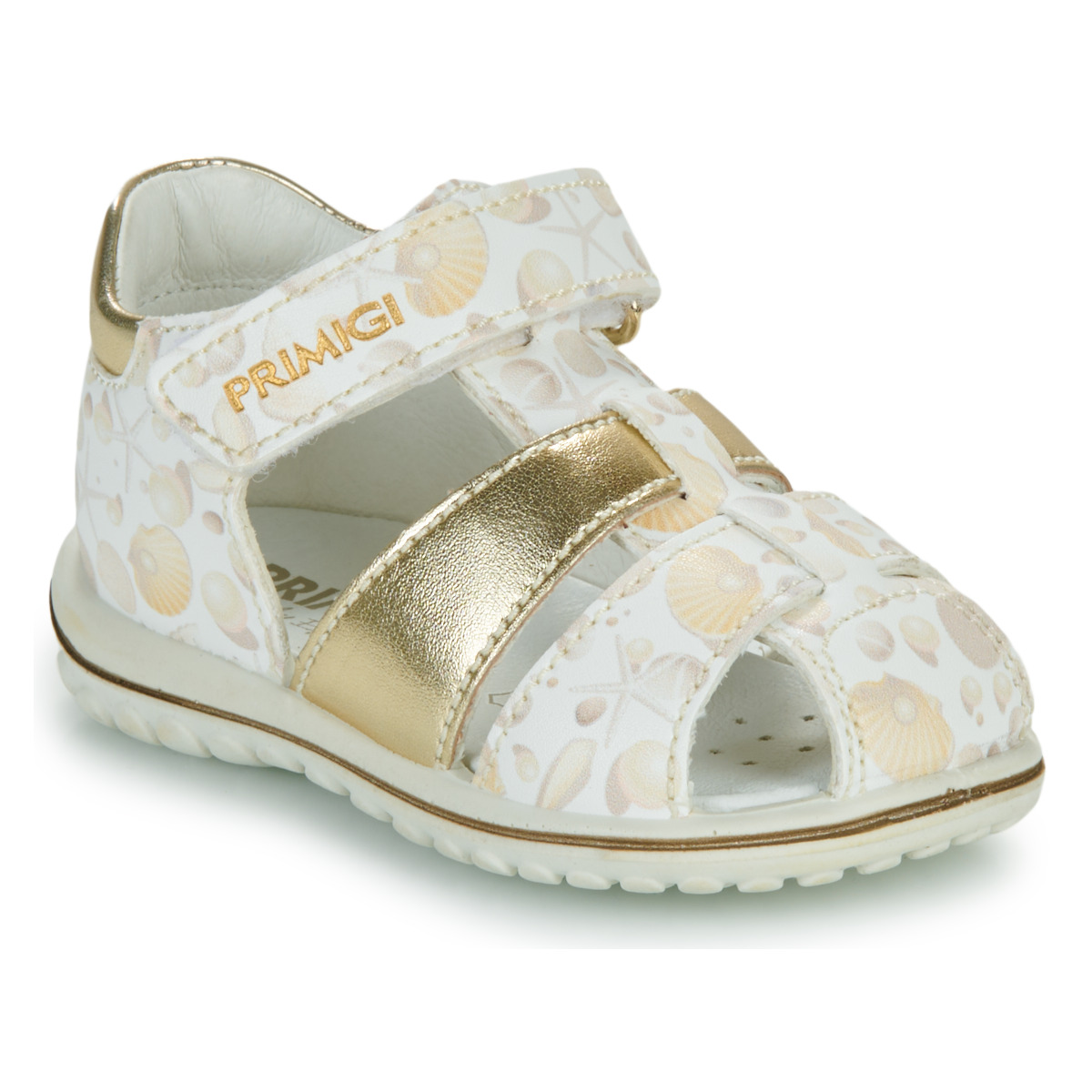 Chaussures Fille Sandales et Nu-pieds Primigi BABY SWEET Blanc / Doré