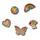 Accessoires Accessoires chaussures Crocs Rainbow Elvtd Festival 5 Pack Doré / Multicolore