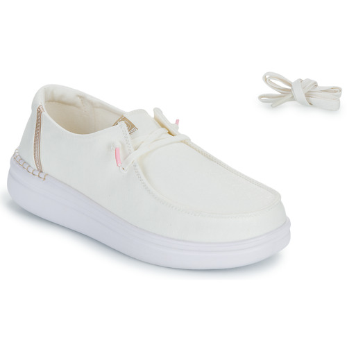 Chaussures Femme Slip ons HEY DUDE Wendy Rise Blanc