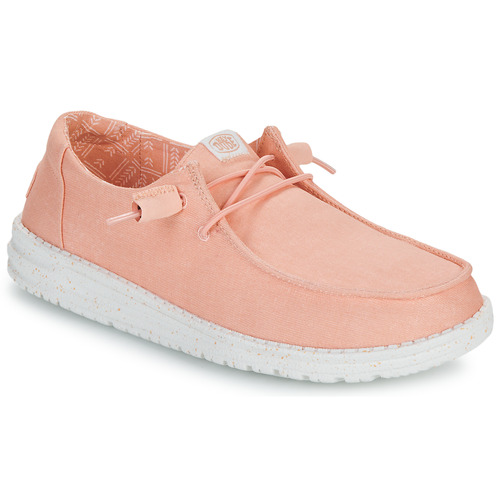 Chaussures Femme Slip ons HEYDUDE Wendy Canvas Rose