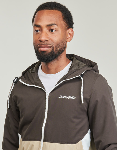 Jack & Jones JJERUSH HOOD BOMBER Beige / Marron