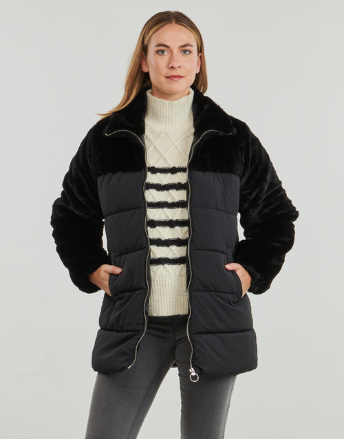 Only ONLWANJA FUR PUFFER MIX COAT CC OTW Noir