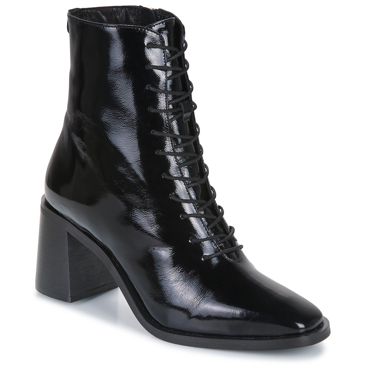 Bottes vernis noires femme pas cher store