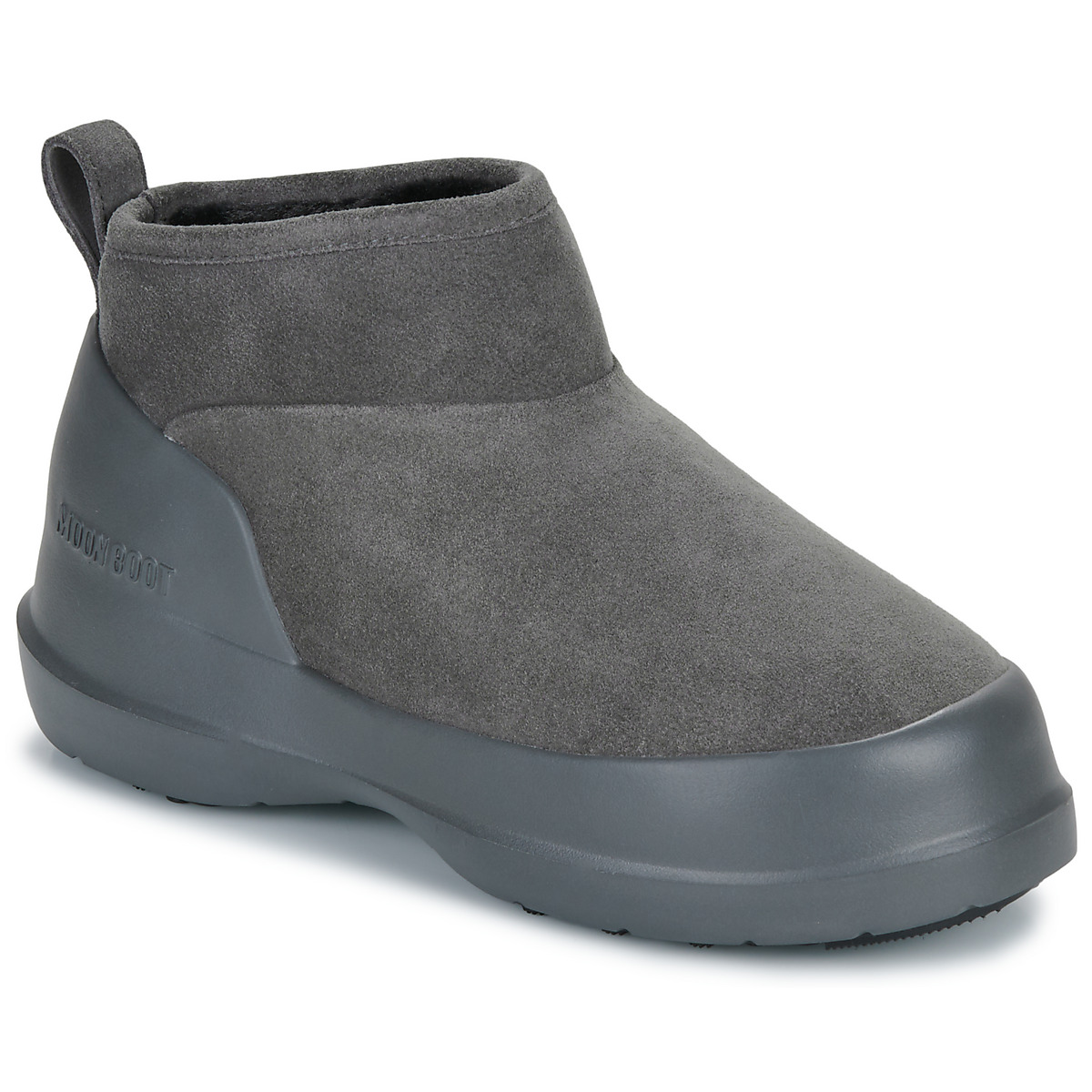Moon Boot MB LUNA LOW BOOT SUEDE Gris Chaussure pas cher avec Shoes Chaussures Bottes de neige Femme 195 00
