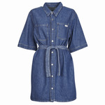 LINEN BOXY BELTED SHIRT DRESS