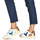 Chaussures Femme Baskets basses Victoria SEUL TIRAS EFECTO PIEL & ANIMAL PRINT Blanc / Bleu / Doré