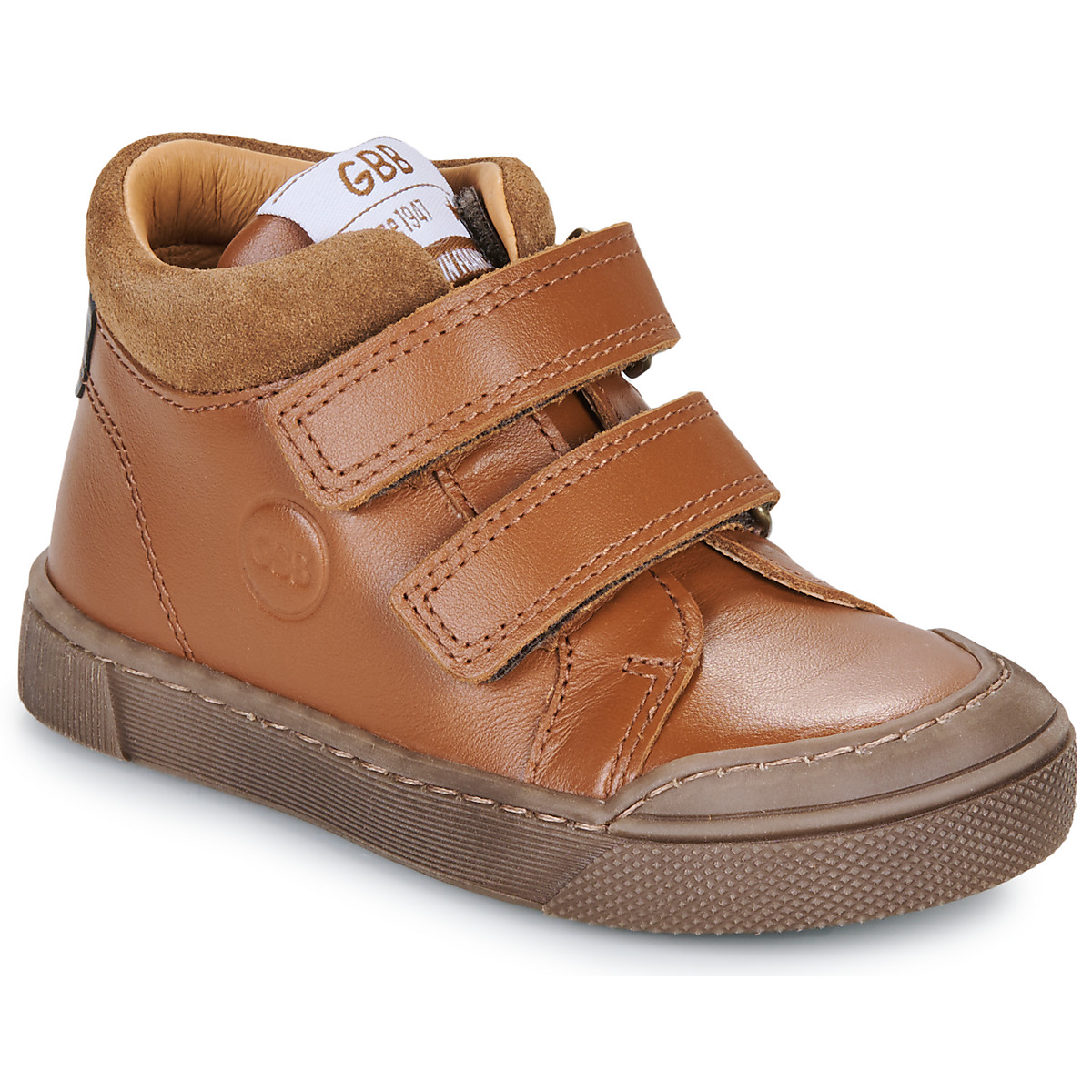 Chaussures Garçon Baskets montantes GBB COSTAUD TWIST Marron