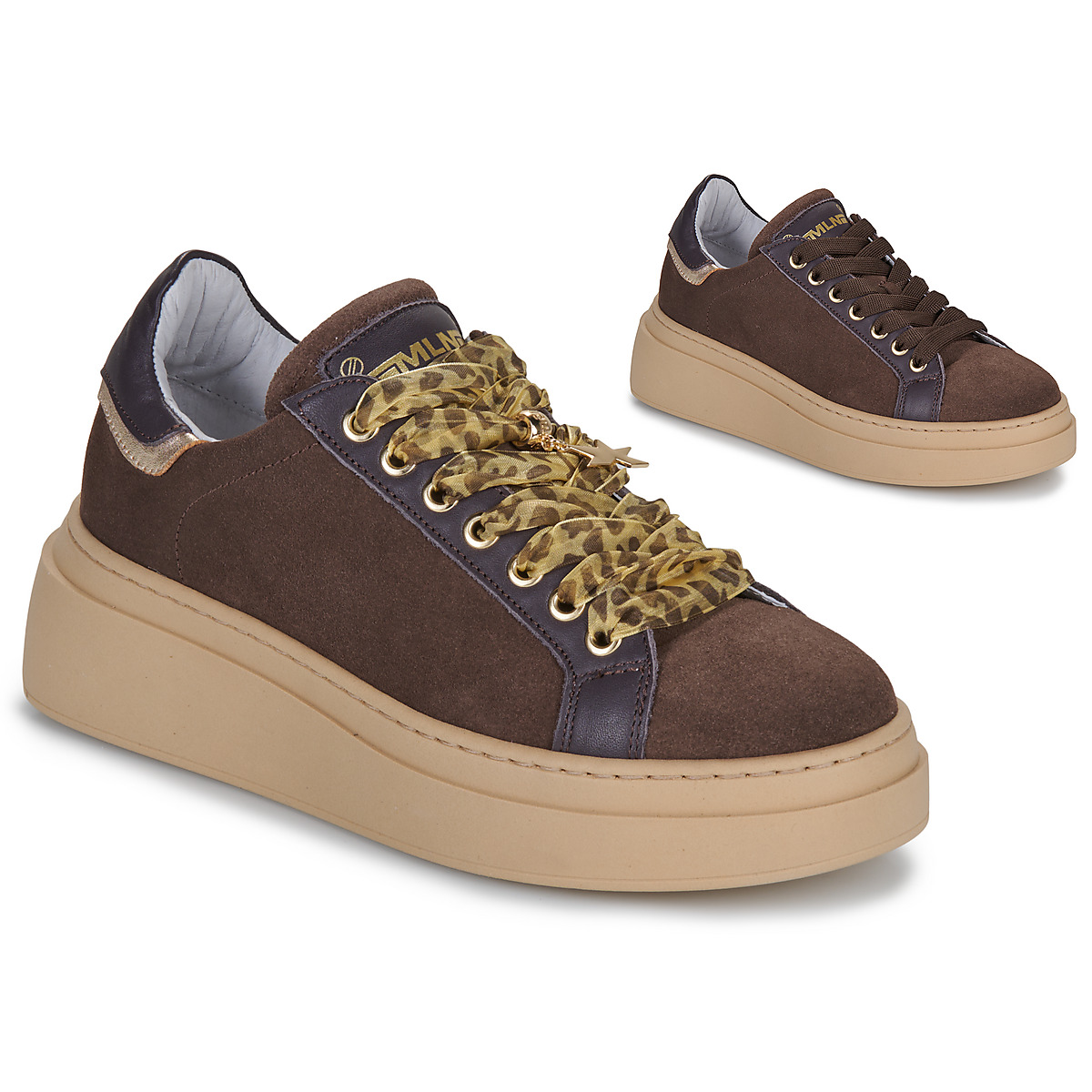 Chaussures Femme Baskets basses Meline MELIGOLD Marron / Taupe
