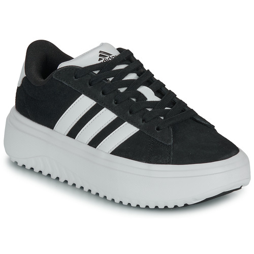 Chaussures Femme Baskets basses Adidas Sportswear GRAND COURT PLATFORM Noir / Blanc