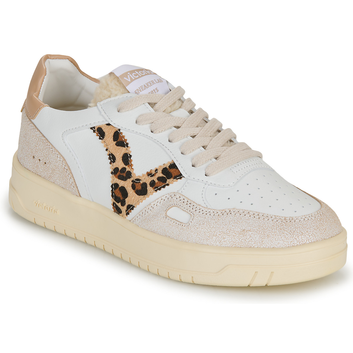 Chaussures Femme Baskets basses Victoria seùl Blanc / Léopard