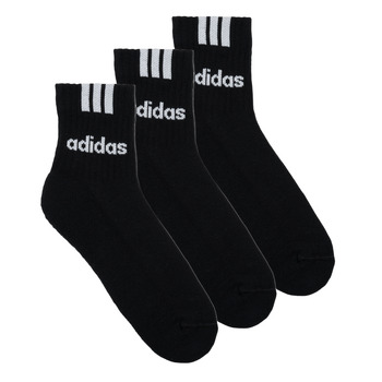 Accessoires Chaussettes Adidas Sportswear 3-Stripes Linear Half-Crew Cushioned Socks 3 Pairs Noir