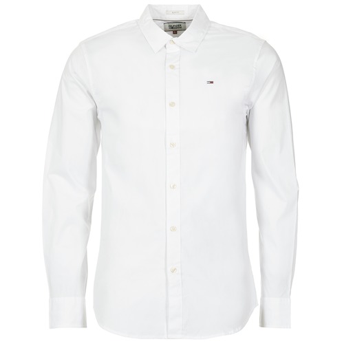Vêtements Homme Chemises manches longues Tommy Jeans TJM ORIGINAL STRETCH SHIRT Blanc