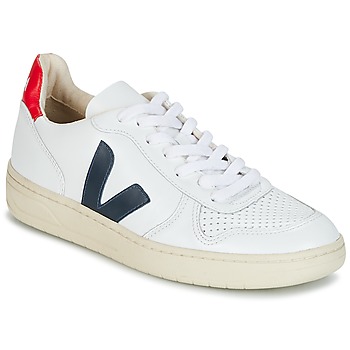 Chaussures Baskets basses Veja V-10 Blanc / Bleu / Rouge