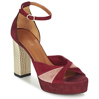 Chaussures Femme Sandales et Nu-pieds Heyraud EVELINE Rouge / Rose / Doré