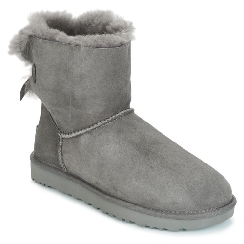 Chaussures Femme Boots UGG MINI BAILEY BOW II Gris