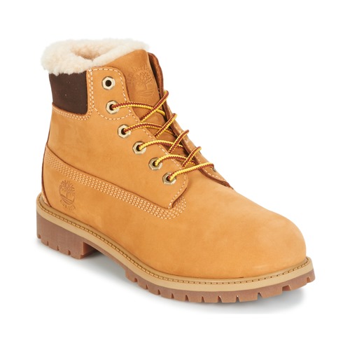 Chaussures Enfant Boots Timberland 6 IN PRMWPSHEARLING LINED Camel
