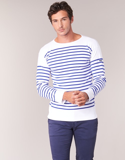 Vêtements Homme T-shirts manches longues Armor Lux AMIRAL Blanc / Bleu