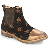 Chaussures Fille Boots GBB LEONTINA Noir / Bronze