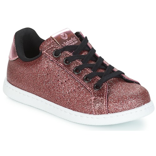 Chaussures Fille Baskets basses Victoria DEPORTIVO METAL CREMALLERA Rose