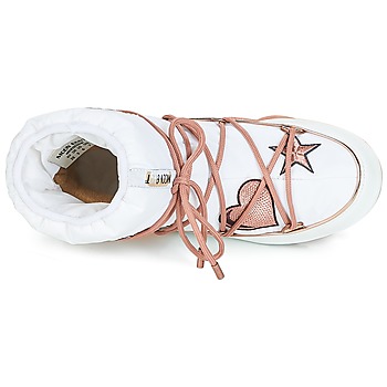 Moon Boot PEACE & LOVE WP Blanc / Rose gold