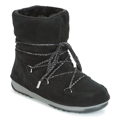 Chaussures Femme Bottes de neige Moon Boot LOW SUEDE WP Noir
