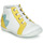 Chaussures Fille Baskets montantes GBB FRANCKIE Blanc / Jaune